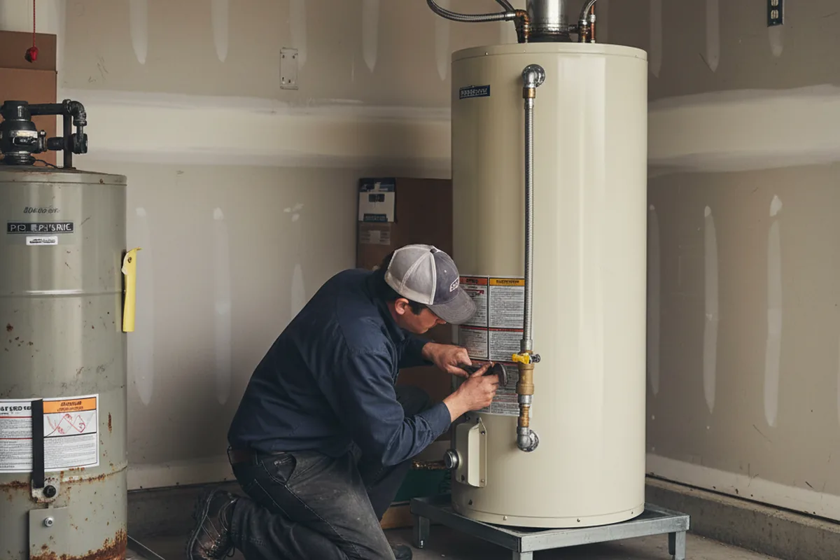 Water heater and shutoff valve replacement in Hoagland